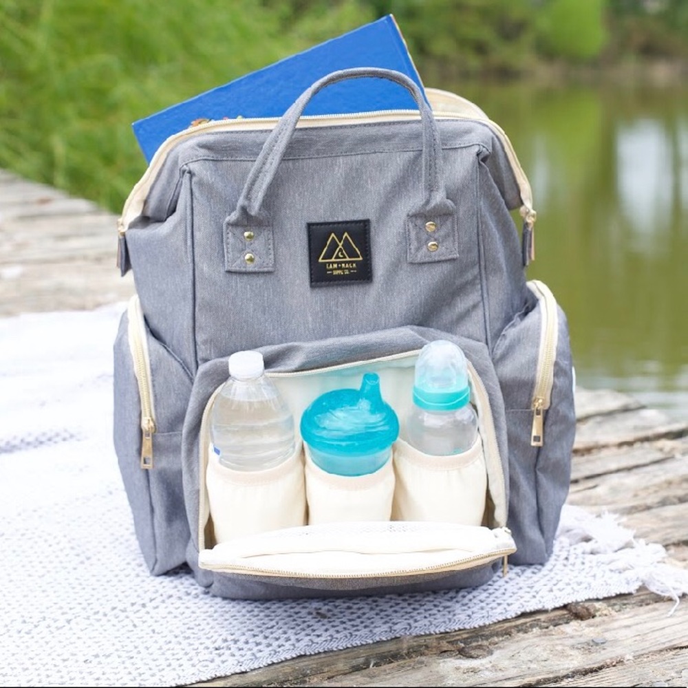 Gray Diaper Backpack - image 1